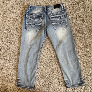True‎ Luck Men's Jeans 36x30 Medium Wash Straight Leg Stretch Denim